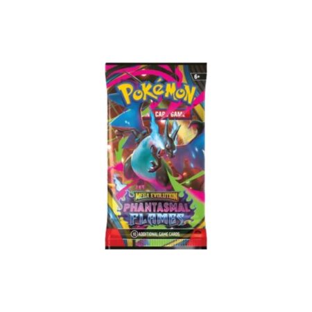 Pokémon Mega Evolution Phantasmal Flames Booster Pack containing 10 cards including Mega Charizard EX