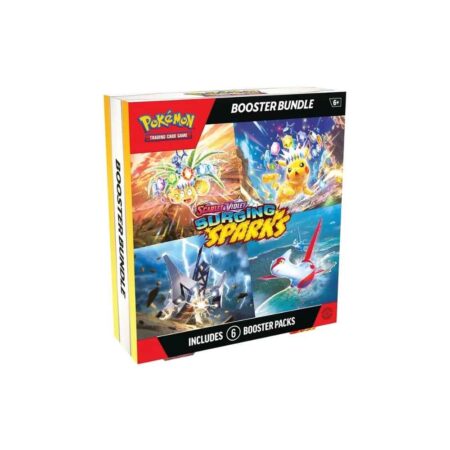 Discover the Pokémon TCG: Scarlet & Violet 8 – Surging Sparks – Booster Bundle! Includes 6 booster packs featuring Pikachu ex and powerful dragon Pokémon. Unleash electrifying battles today!